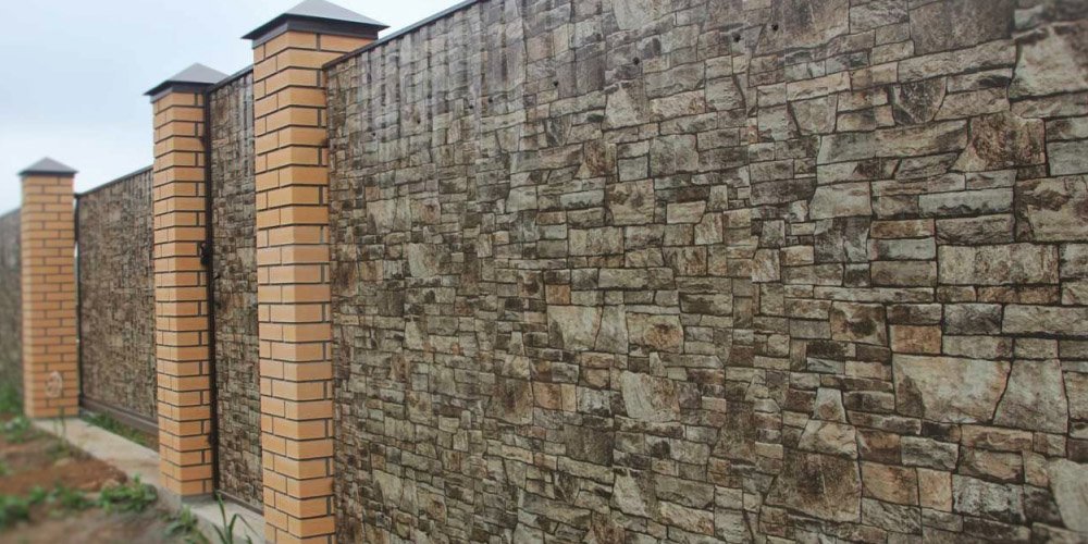 Профнастил с покрытием Ecosteel под белый камень Профнастил с покрытием Ecosteel под белый камень
